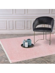 Peri Damask Pink Rug - Thumbnail - 2
