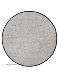 New York Whitesmoke Black Circle Rug - Thumbnail - 9