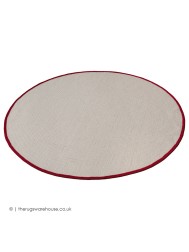 New York Cream Red Circle Rug - Thumbnail - 7