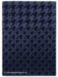 Houndstooth Dark Blue Rug - Thumbnail - 8