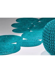Alyssa Twist Teal Blue Rug - Thumbnail - 3