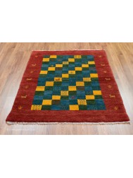 Gabbeh Squares Red Rug - Thumbnail - 2