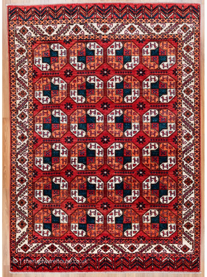 Fine Afghan Turkmen Rug - 9