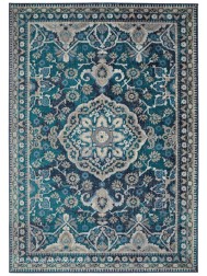 Zoe Medallion Blue Rug - Thumbnail - 7