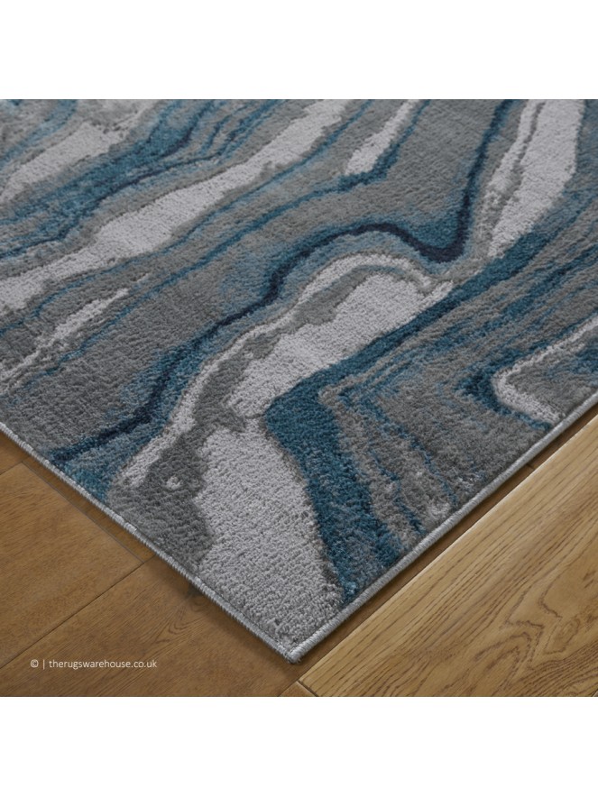 Zoe Wave Blue Rug - 5