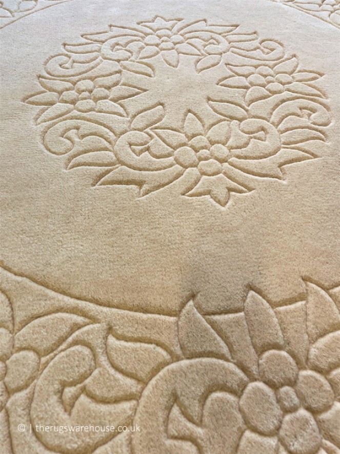 Royale Aubusson Beige Circle Rug - 4