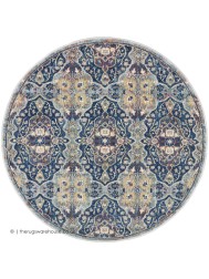Ankara Tarkan Blue Circle Rug - Thumbnail - 6