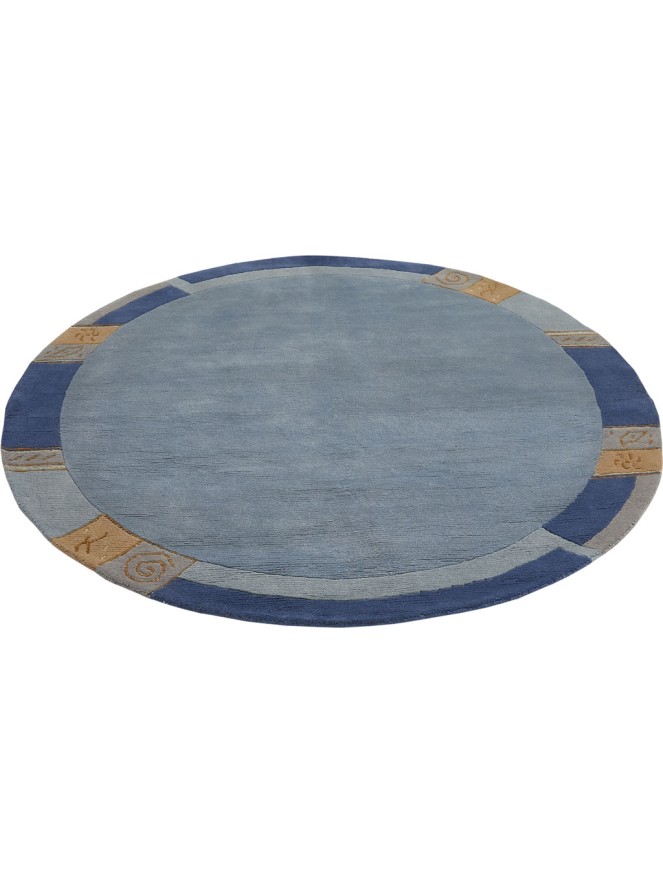 Manali Blue Circle Rug - 8