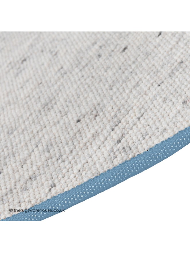NY Whitesmoke Blue Circle Rug - 3
