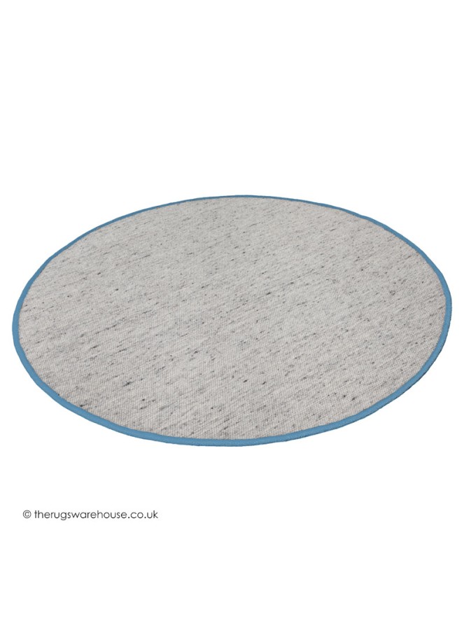 NY Whitesmoke Blue Circle Rug - 4