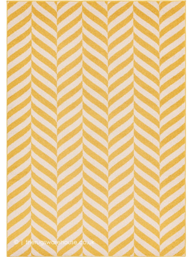 Yellow Chevrons Rug - 7
