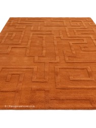 Maze Rust Rug - Thumbnail - 2
